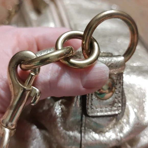 Coach Poppy Jazzy Rare gold Crossbody Bag 20384E Great Condition - Picture 12 of 16